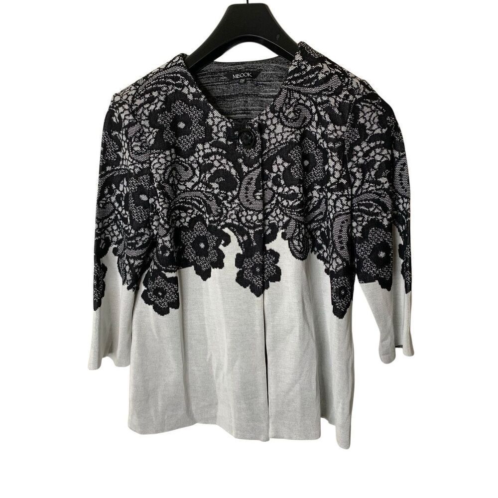 Misook floral cardigan women's size petite medium
